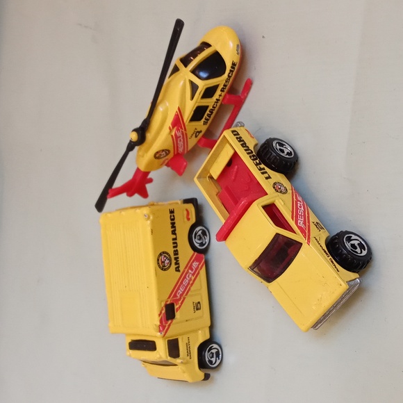 Kids Hot Wheels vintage Mattel Inc 1989 Search + Rescue Unit 4 helicopter 🚁 - Picture 3 of 10